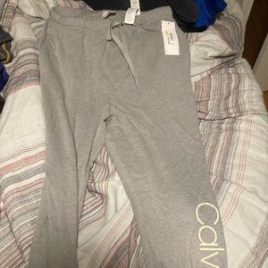 Gray Calvin Klein sweats